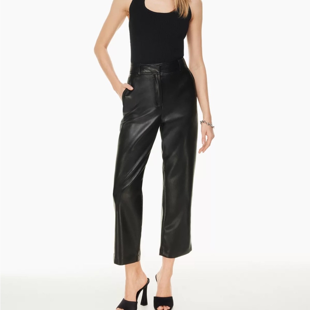 Aritiza Babaton Command Cropped Vegan Leather Pant